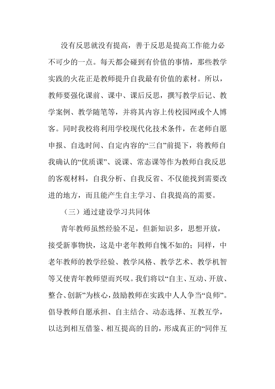 教师专业发展实施方案_第2页