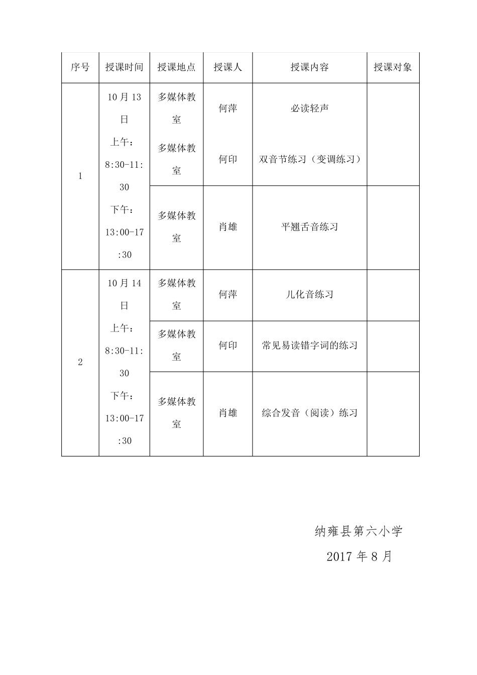 教师普通话培训计划_第2页