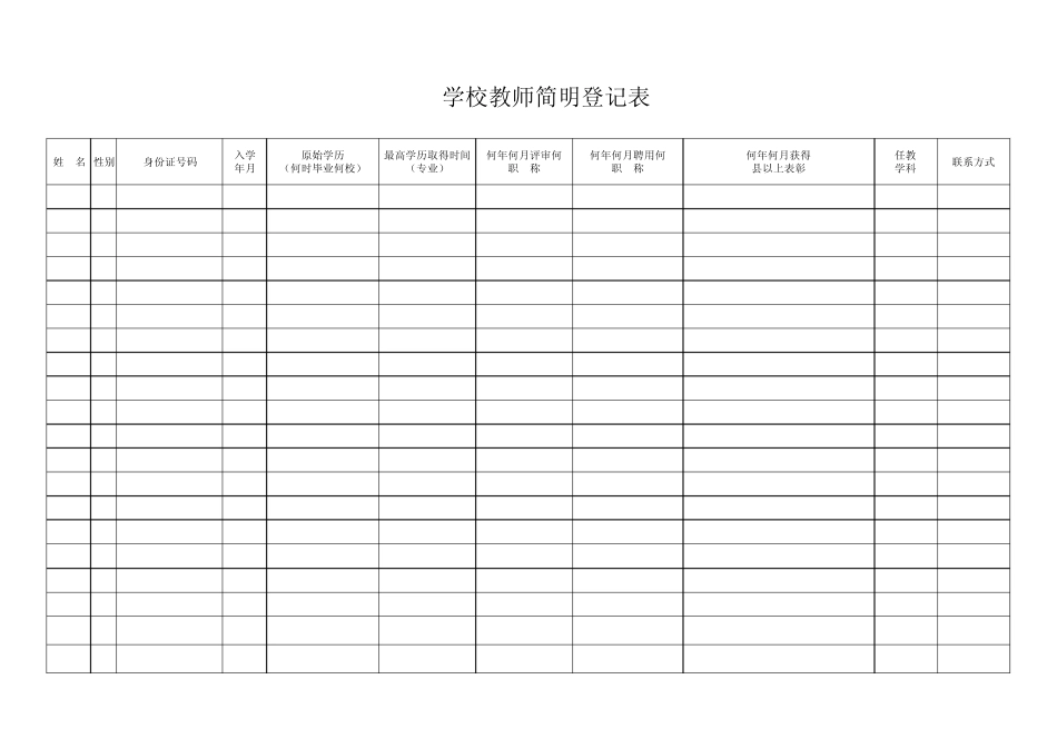 教师简明登记表_第2页