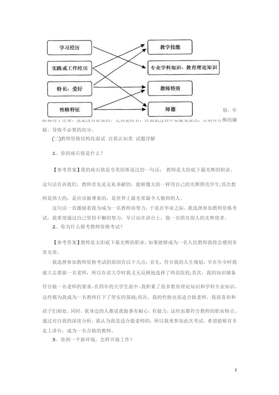 教师资格结构化面试7大类型试题_第2页