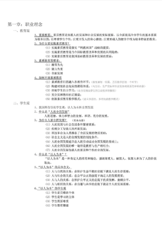 教师资格考试综合素质(中学)重点整理_pdf