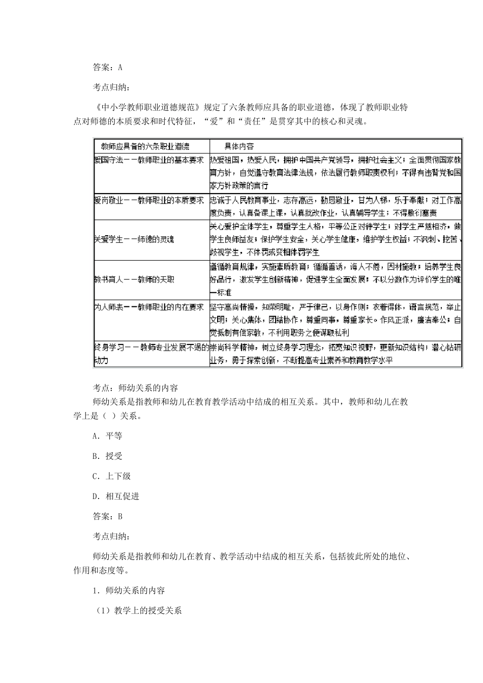 教师资格证考的试《幼儿园综合素质》考点归纳整理_第2页
