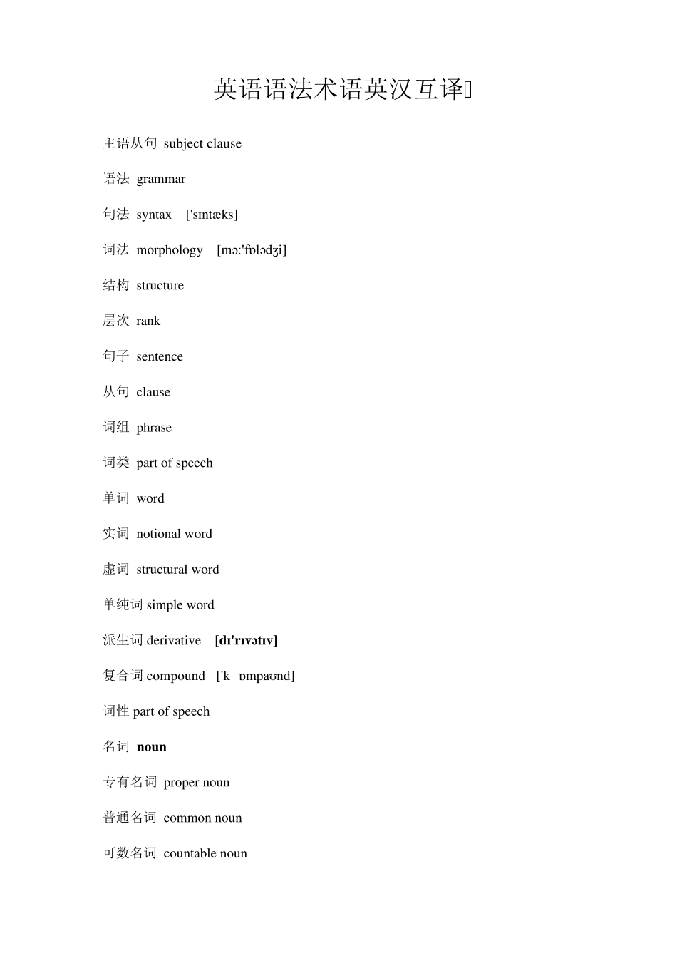 教师资格证面试英语常见术语的英汉对照_第1页