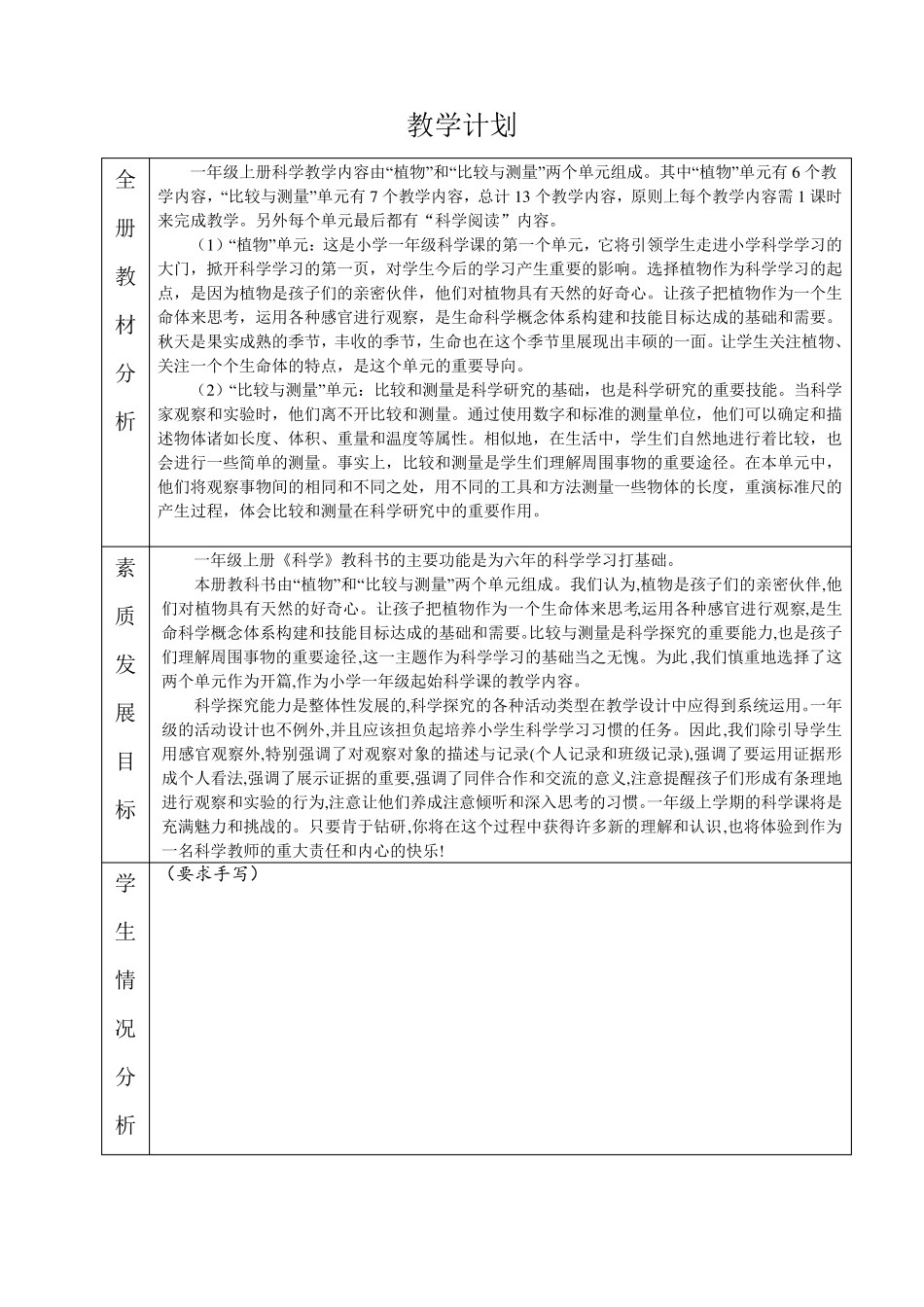 教科版一年级上科学植物教案_第3页