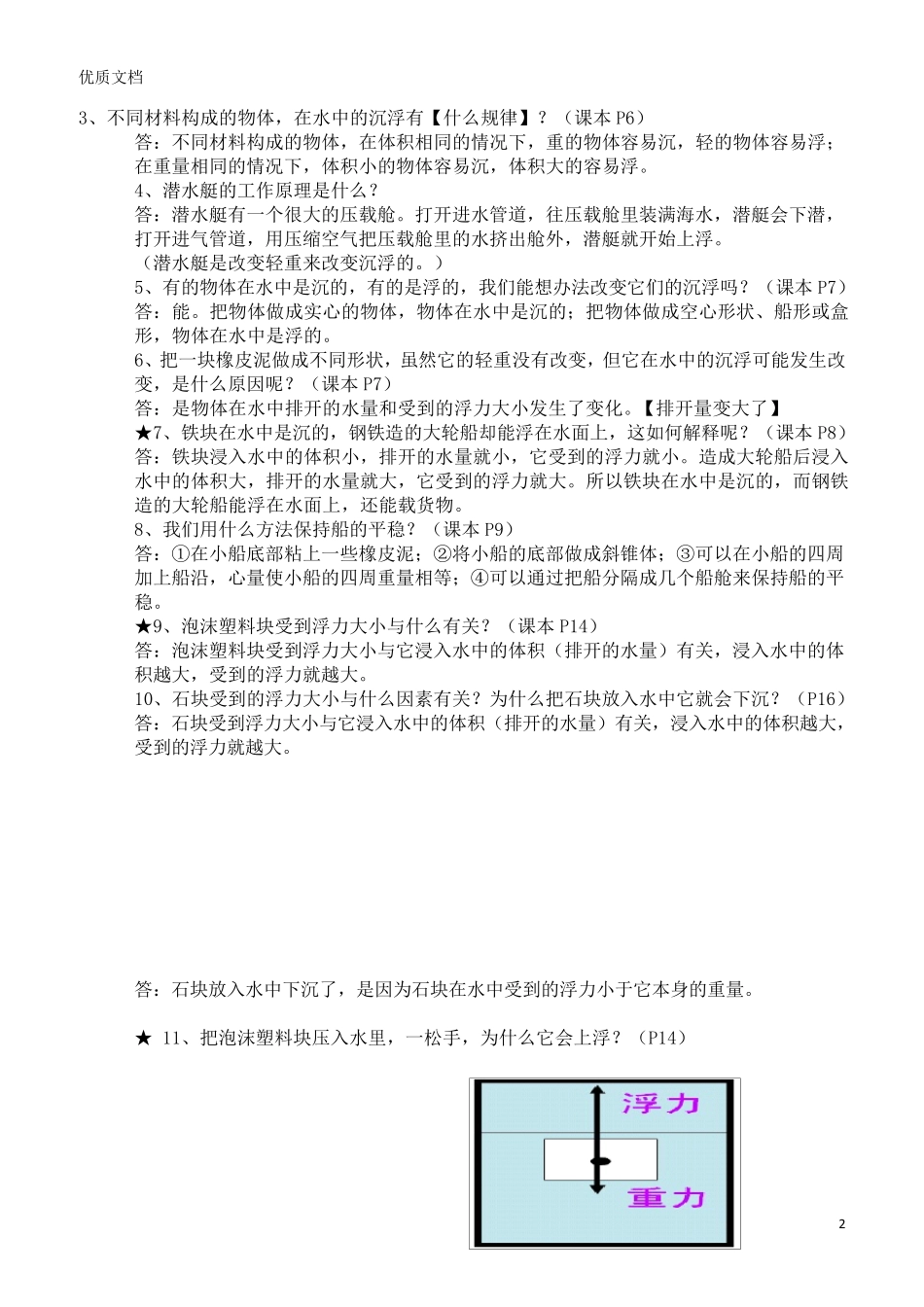 教科版五年级科学下册全册期末复习资料_第2页