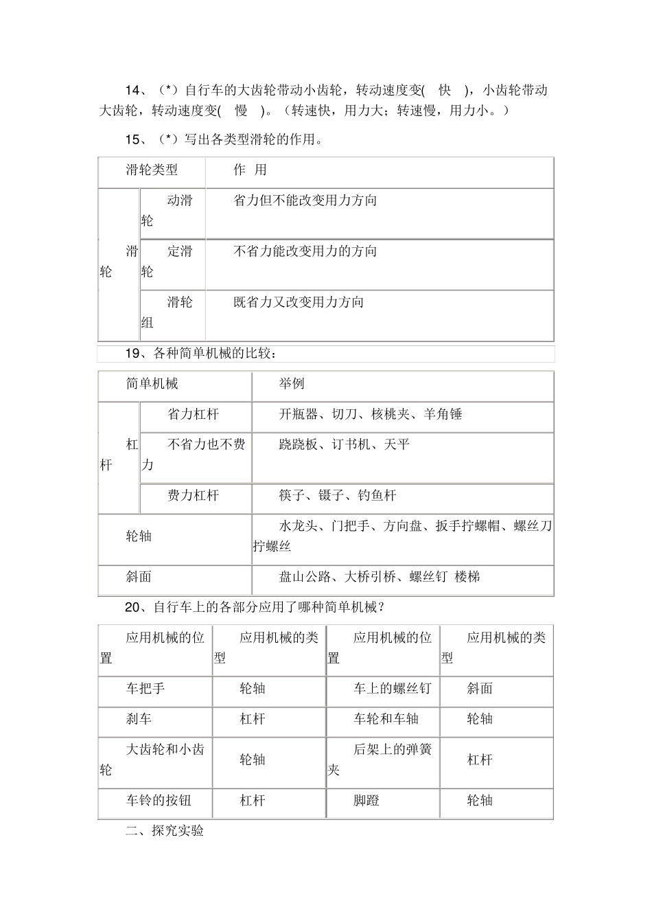 教科版六年级上册科学复习计划_第3页
