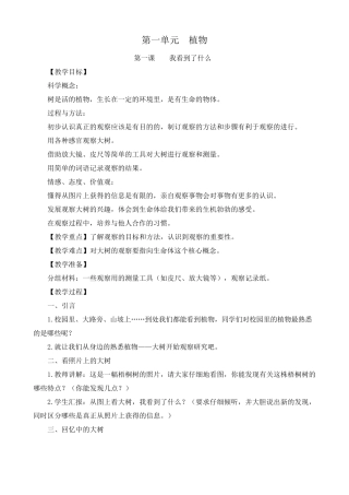 教科版小学科学三年级上册教案