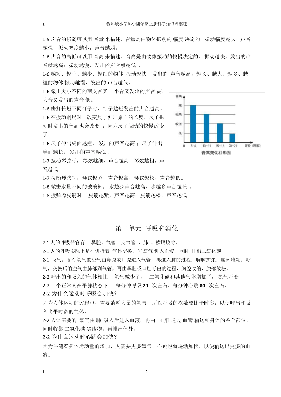 教科版小学科学四年级上册科学知识点整理_第2页