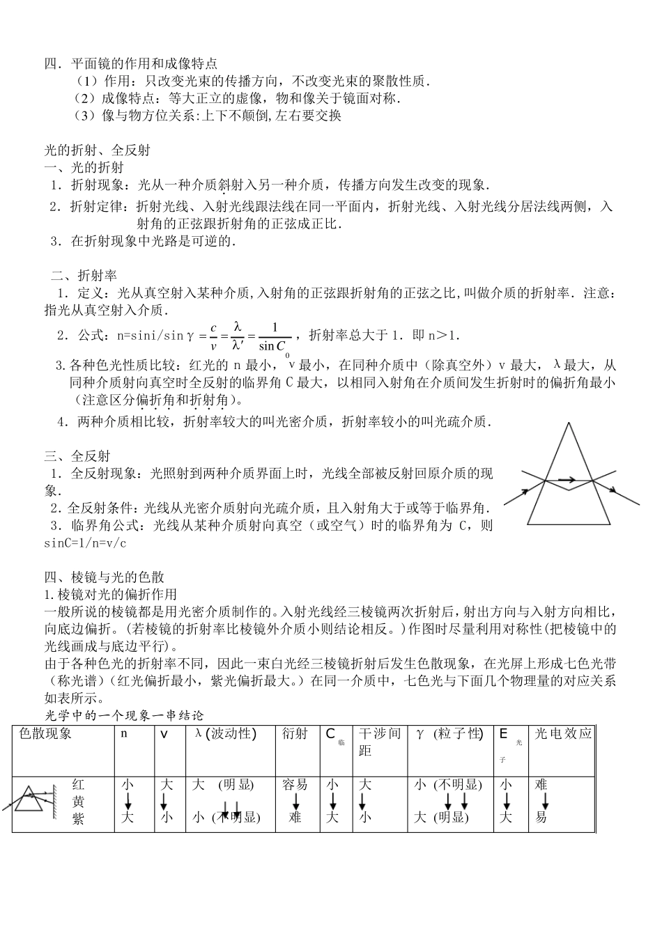 教科版高中物理选修34光的知识点总结_第2页