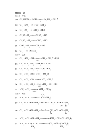 有机化学方程式归纳(高考必备)