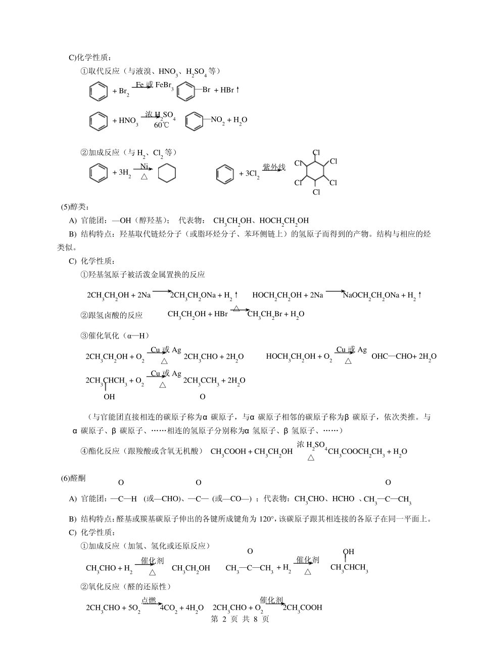 有机化学知识点归纳_第2页