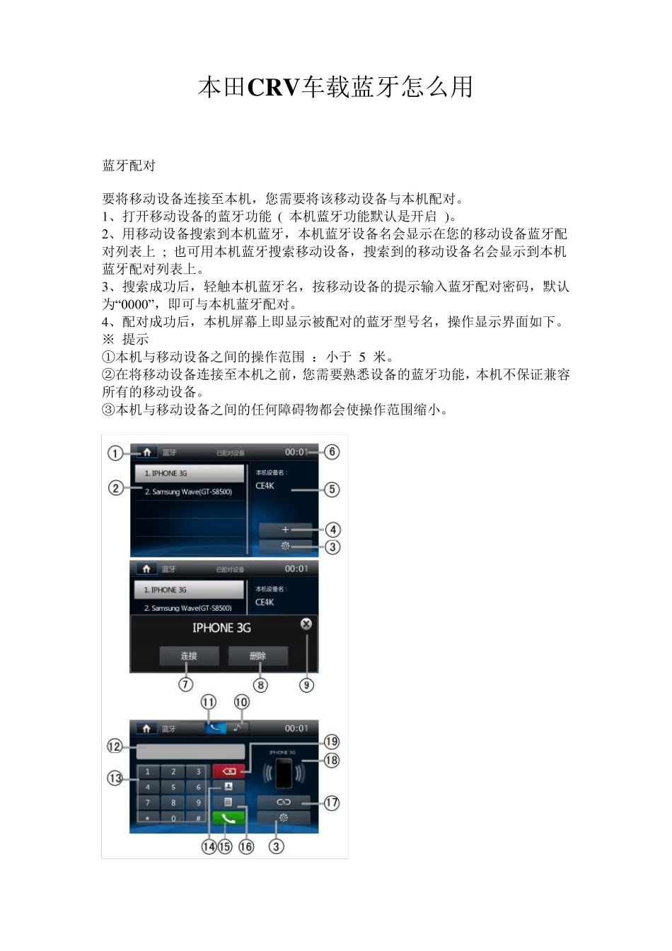 本田CRV车载蓝牙怎么用_第1页
