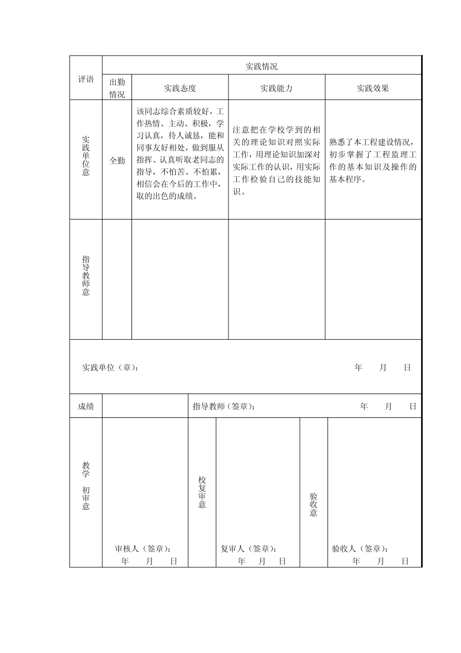 本科社会实践考核表_第3页