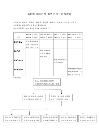 术前访视PDCA