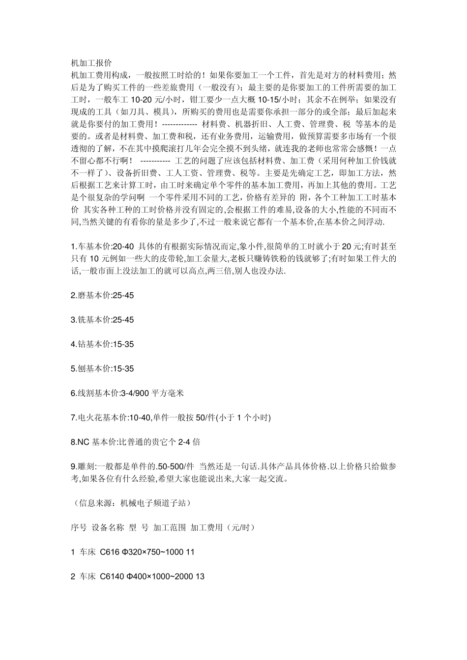 机加工报价说明_第1页