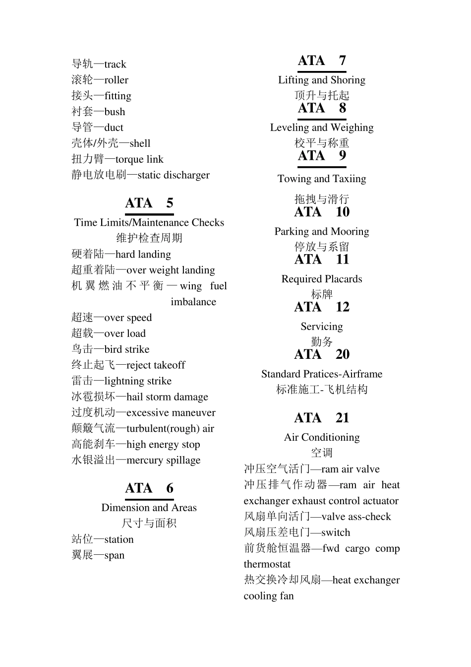 机务常用英语词汇_第3页