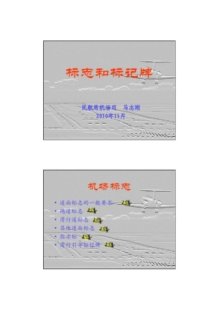 机场标志和标记牌