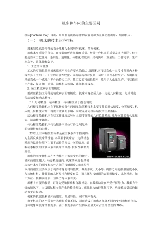 机床和车床的对比