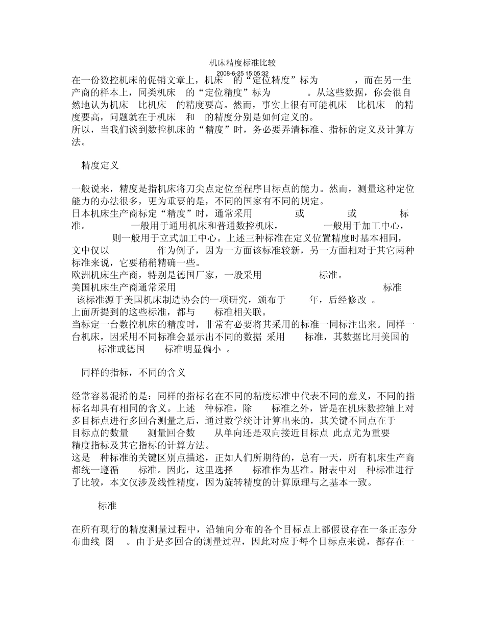 机床精度标准比较_第1页