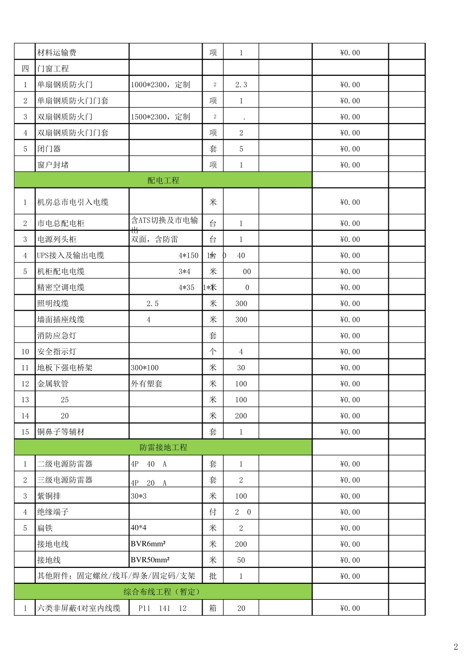 机房常规配置清单_第2页