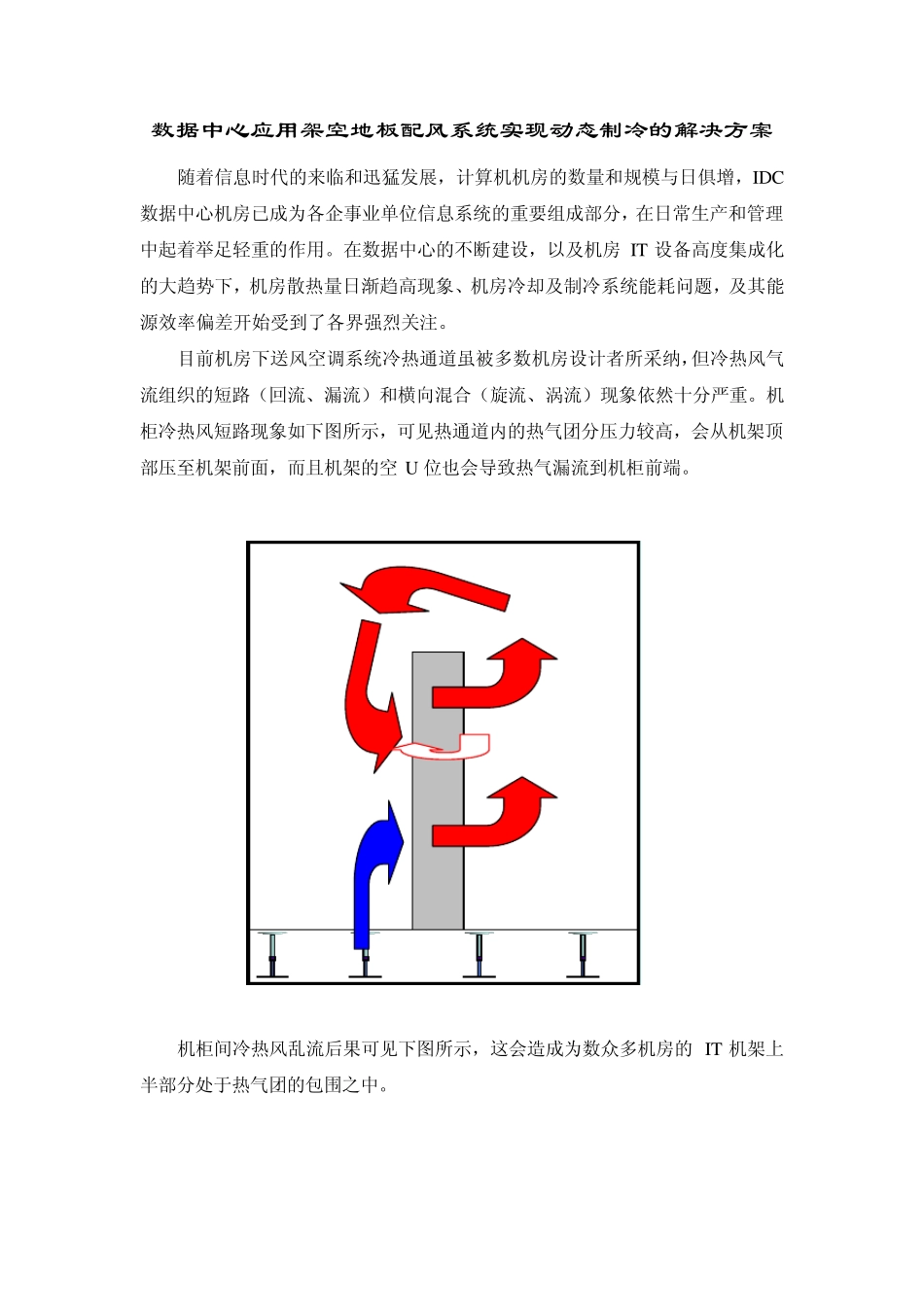 机房应用配风地板系统实现动态制冷的解决方案_第1页