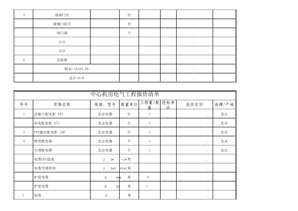 机房建设清单_第3页