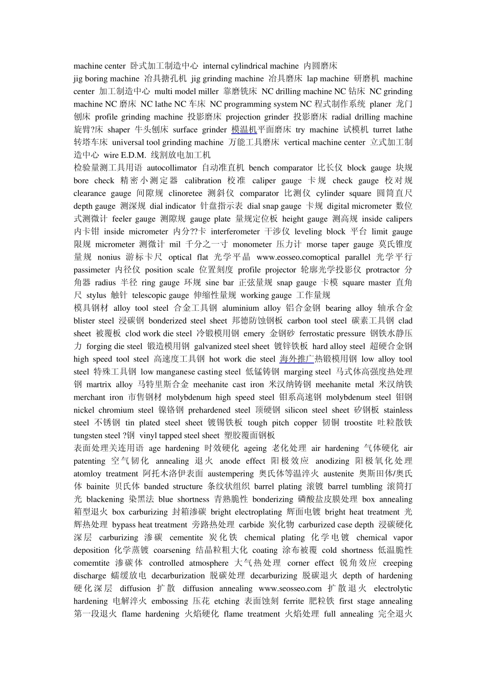 机械专业术语英汉对照_第3页