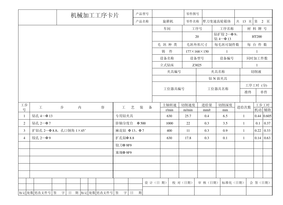 机械加工工序卡_第2页