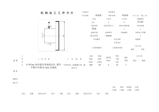 机械加工工序卡片