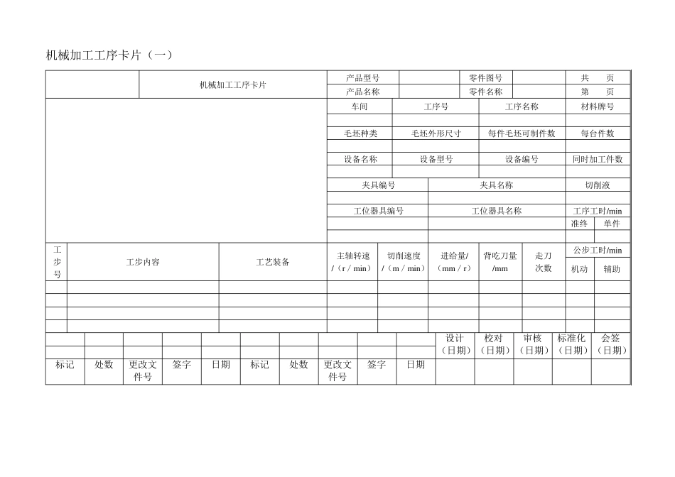 机械加工工艺卡片模板1_第2页