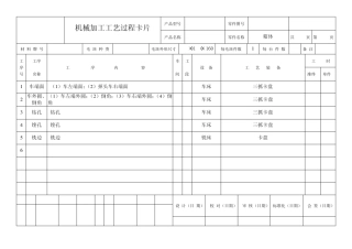 机械加工工艺过程卡13片