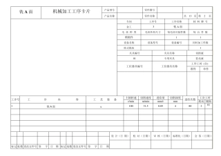 机械加工工艺过程卡片方套零件