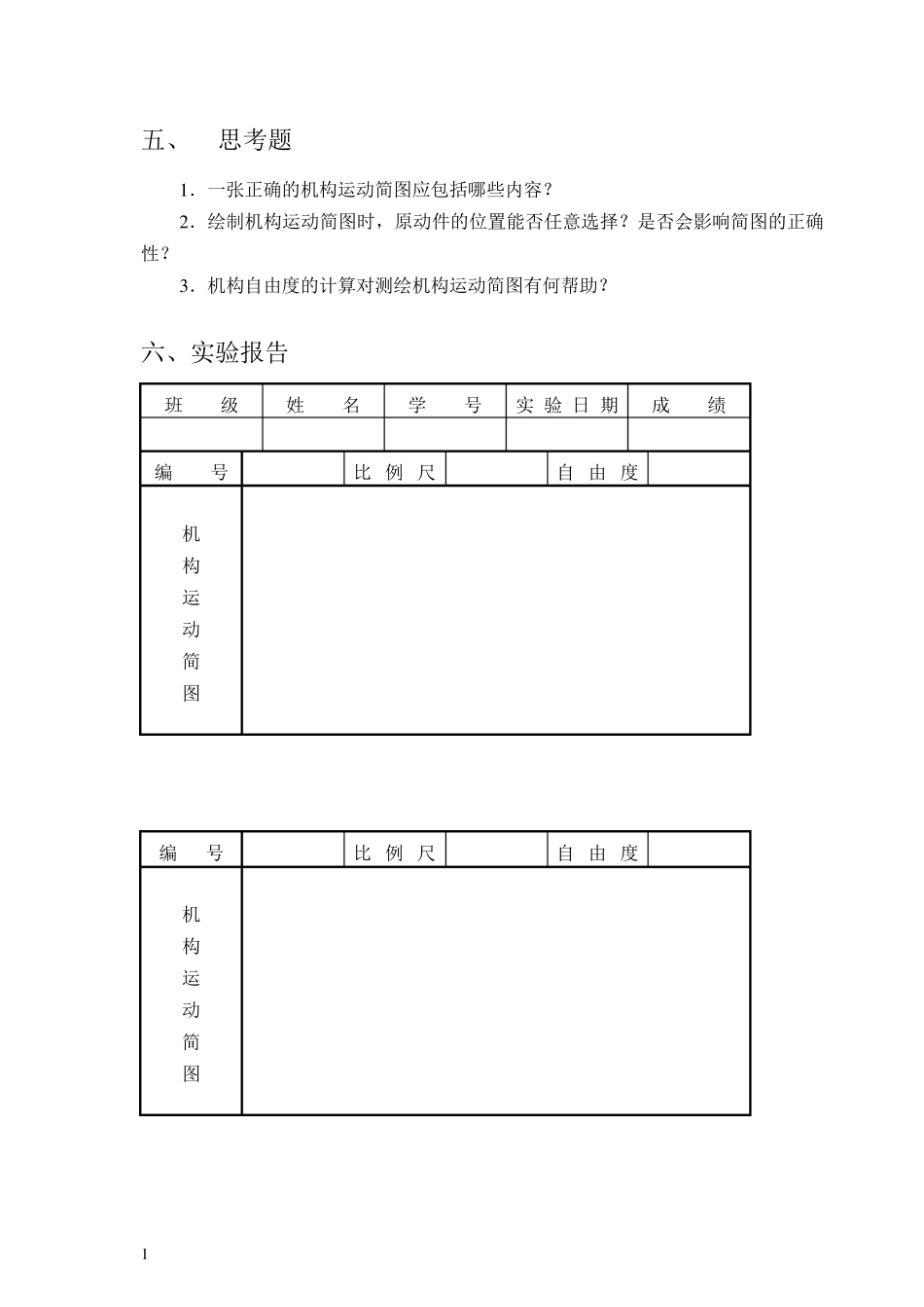 机械原理实验报告_第2页