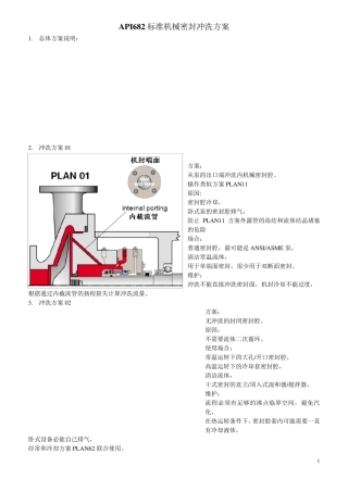 机械密封冲洗方案