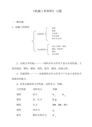 机械工程材料习题有答案