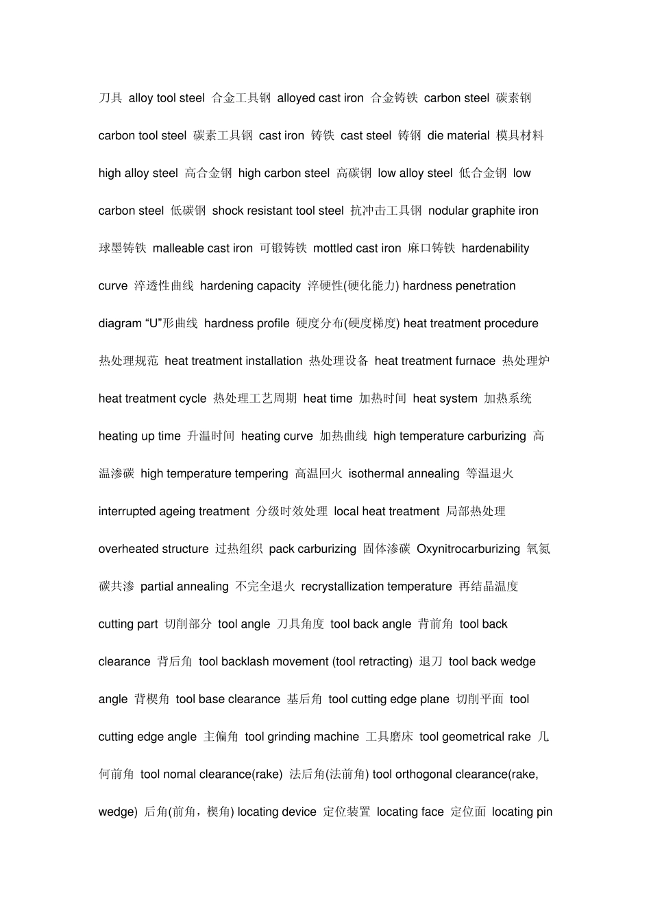 机械行业专业英语词汇刀具类_第2页