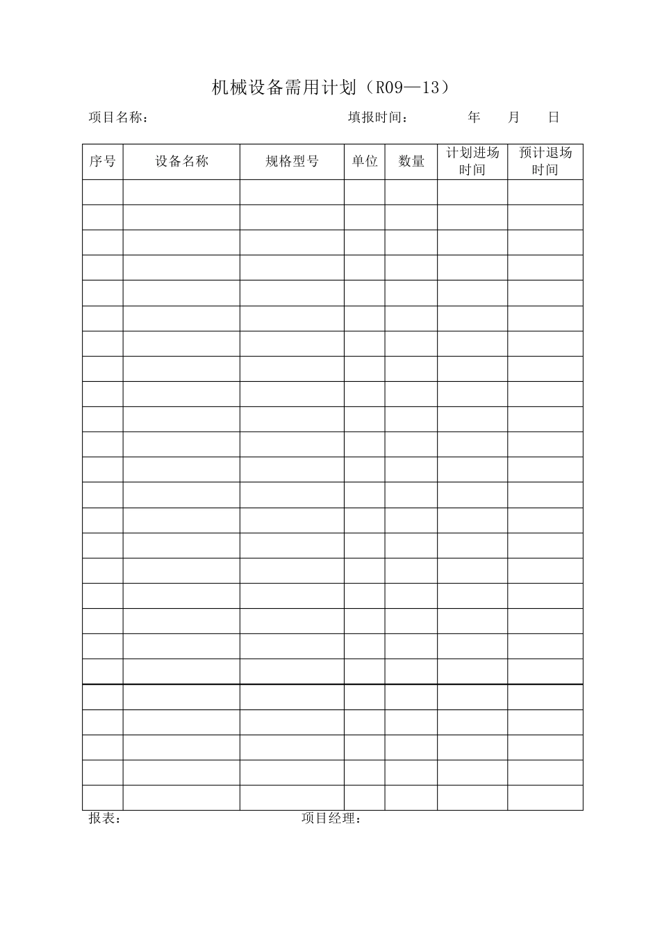 机械设备记录台账_第1页