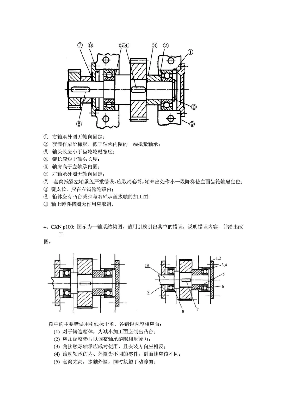 机械设计(轴系结构图改错)_第3页