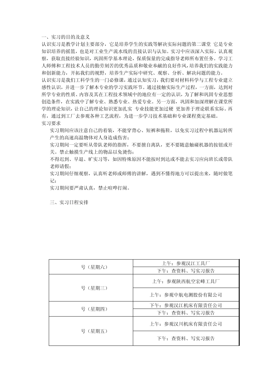 机械设计制造及其自动化专业认识实习报告_第1页