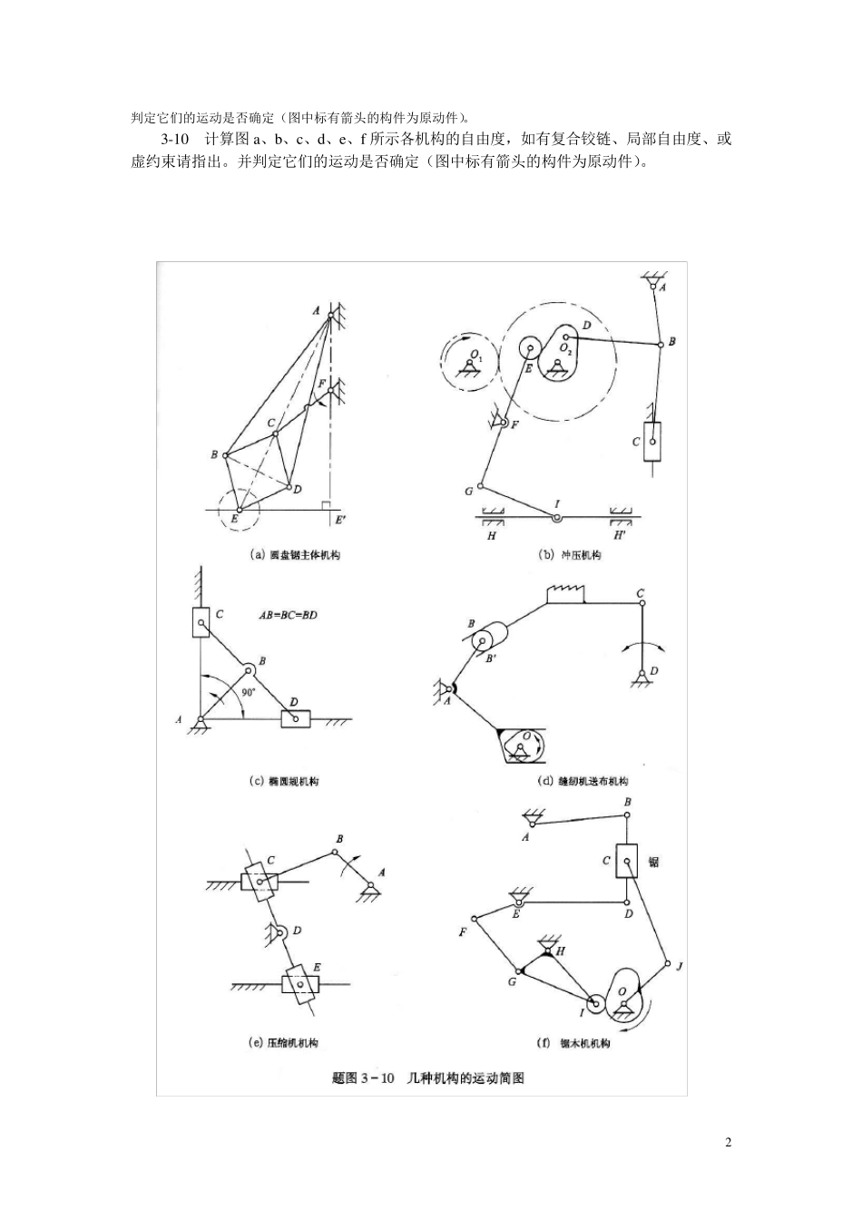 机械设计基础习题含答案_第2页