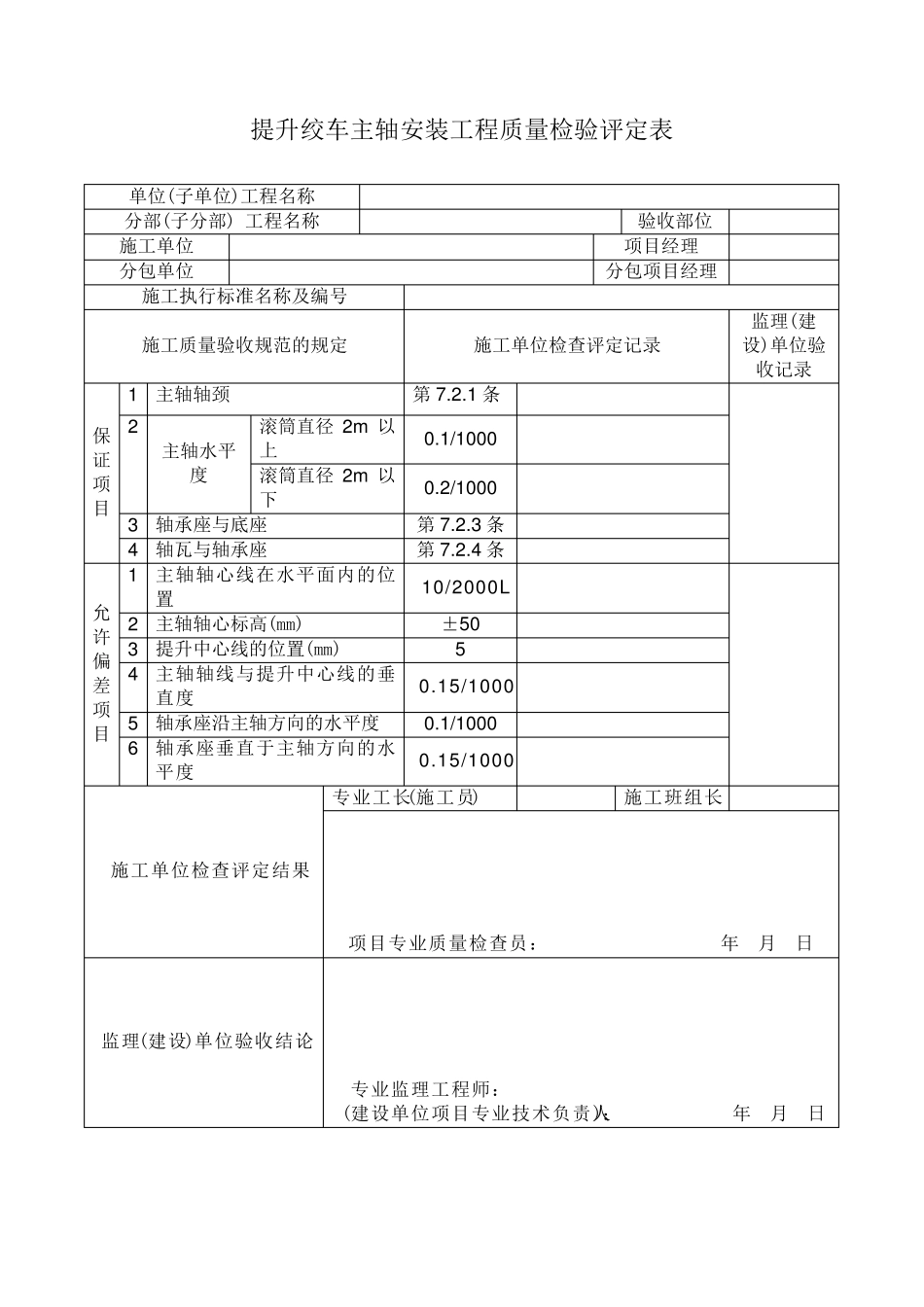机电设备安装工程质量检验评定表_第2页