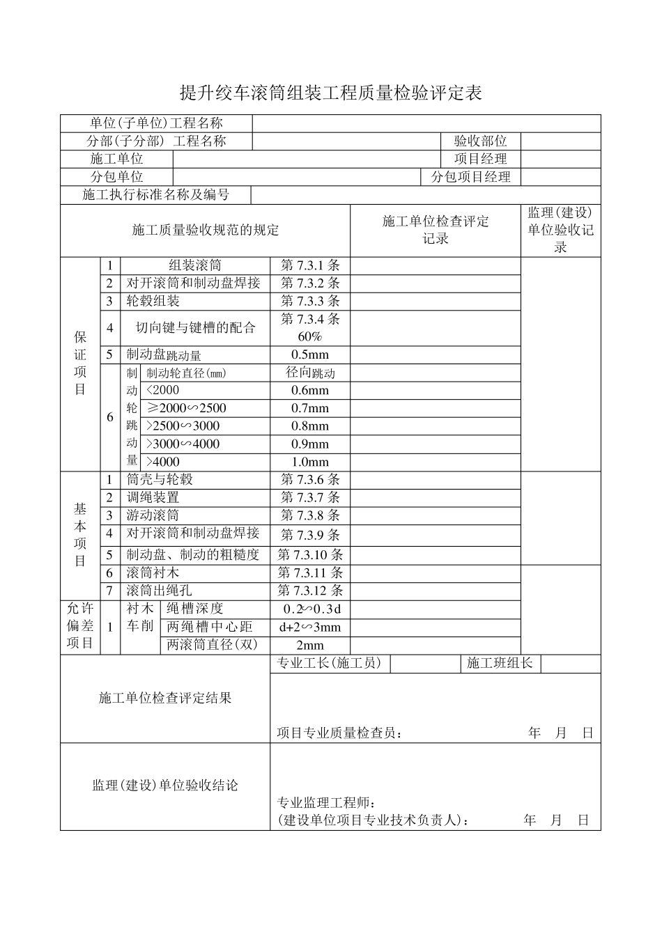 机电设备安装工程质量检验评定表_第3页