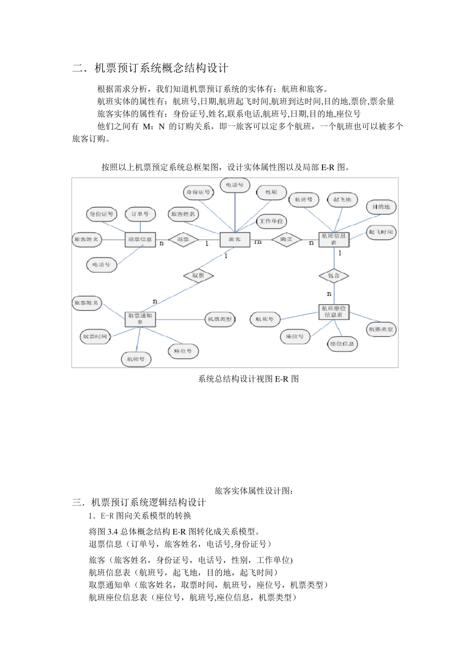 机票预订系统——数据库课程设计——设计报告_第3页
