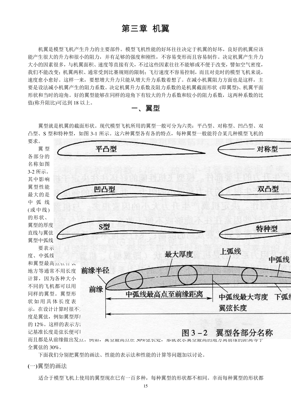 机翼是模型飞机产生升力的主要部件模型飞机性能的好坏_第1页