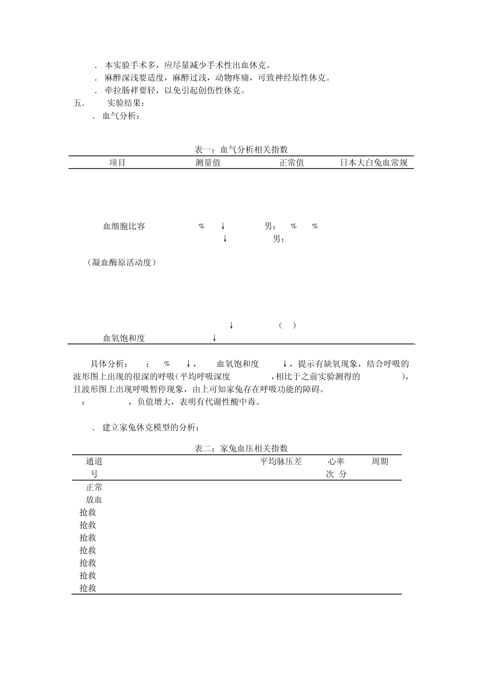 机能学实验失血性休克及抢救_第2页