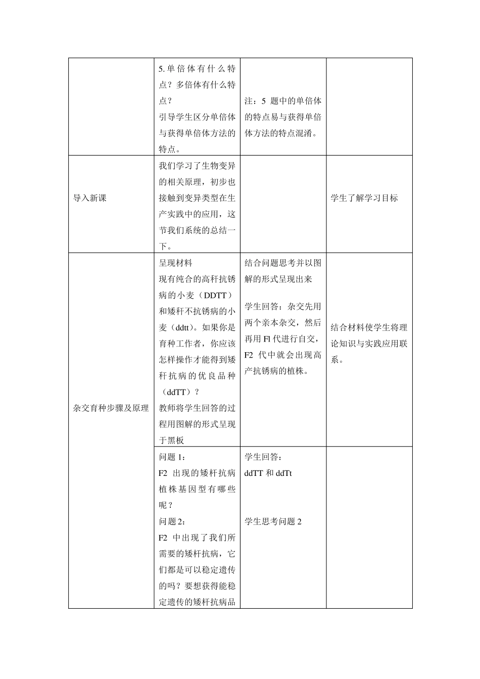 杂交育种教学设计_第3页
