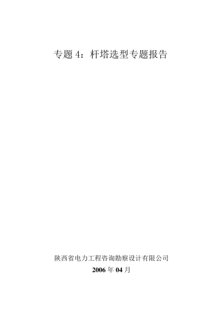 杆塔选型专题报告