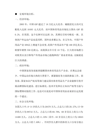 李宁企业环境分析