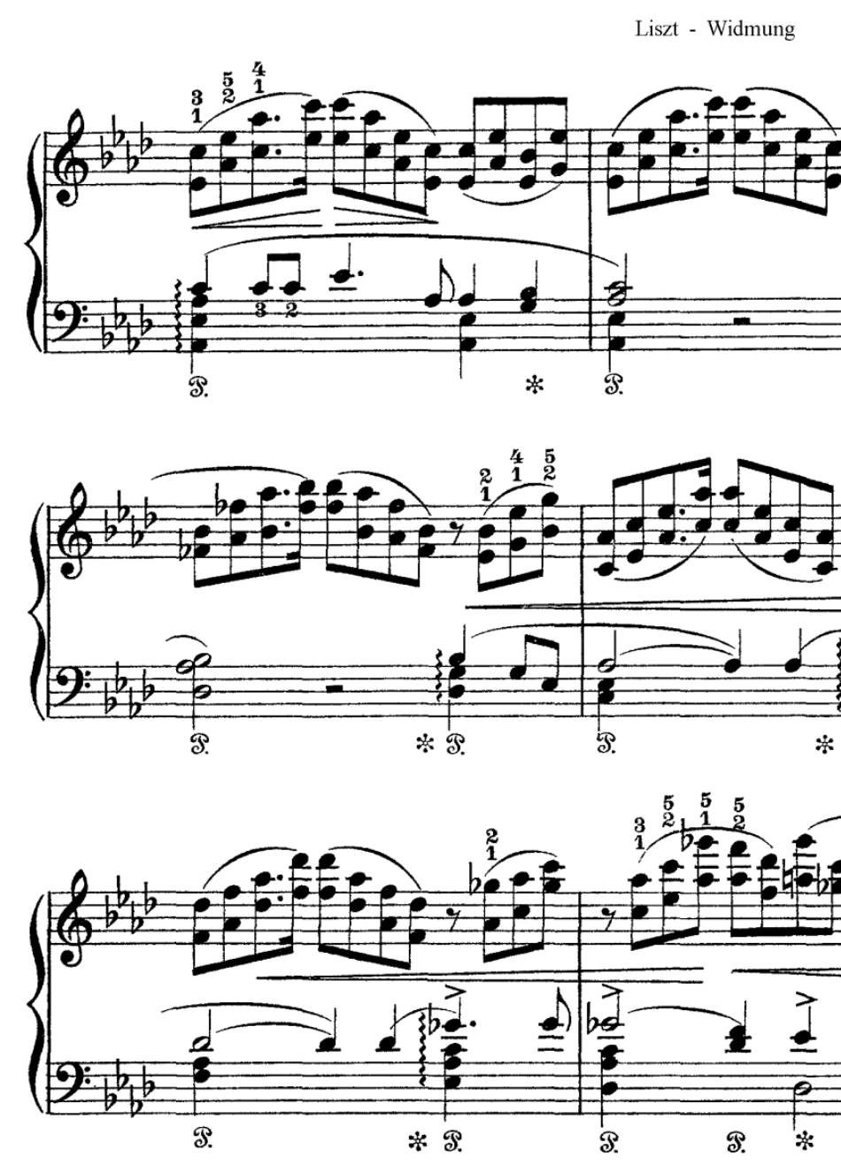 李斯特改编舒曼歌曲献词Widmungliszt钢琴谱_第2页