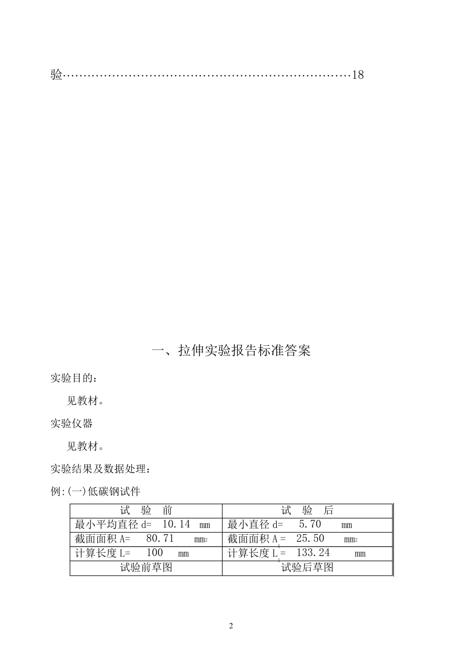 材料力学实验报告标准答案_第3页